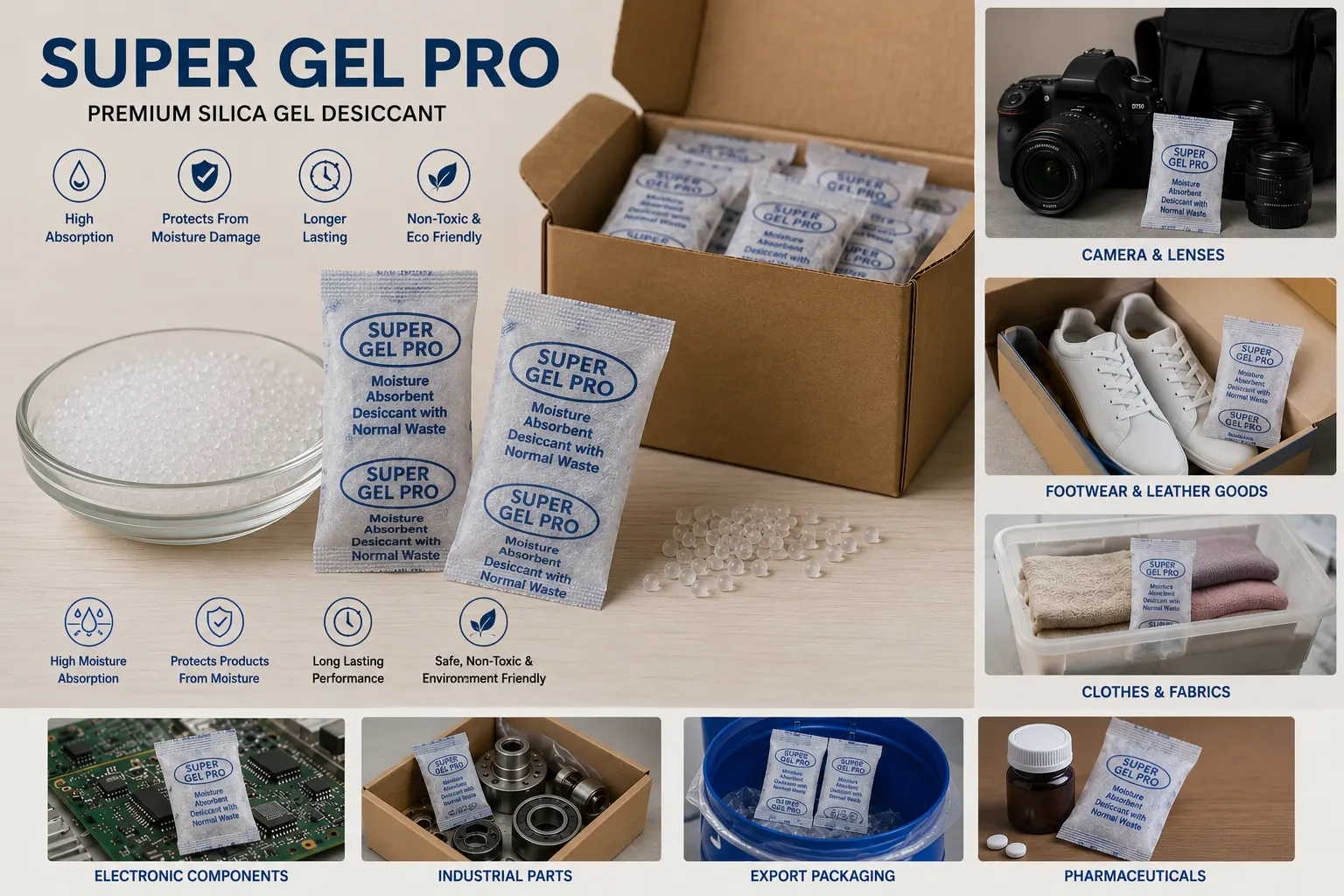 Crystal White Silica Gel